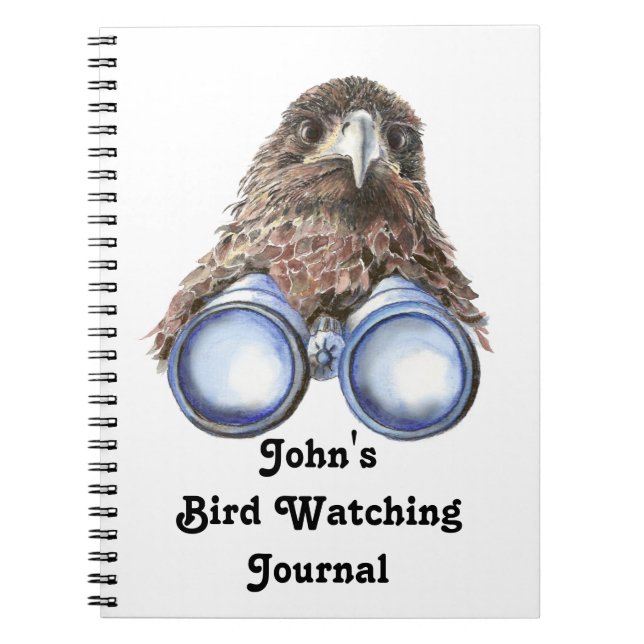 Funny Custom Bird Watching Journal für Vogelbeobac Notizblock (Vorderseite)