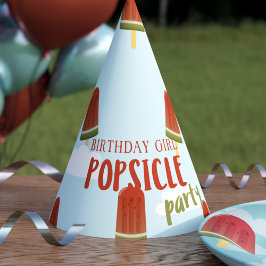 Funny Custom Birthday Girl Popsicle Party Hat Partyhütchen