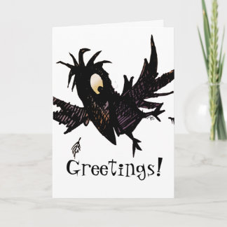 Funny Custom Black Crow Grüße Black Crow Karte