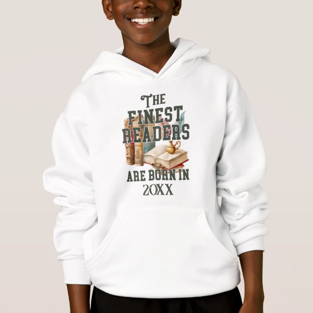 Funny Custom Book Lover Birthday Hoodie (Vorderseite)