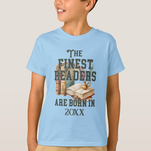 Funny Custom Book Lover Birthday T-Shirt (Vorderseite)