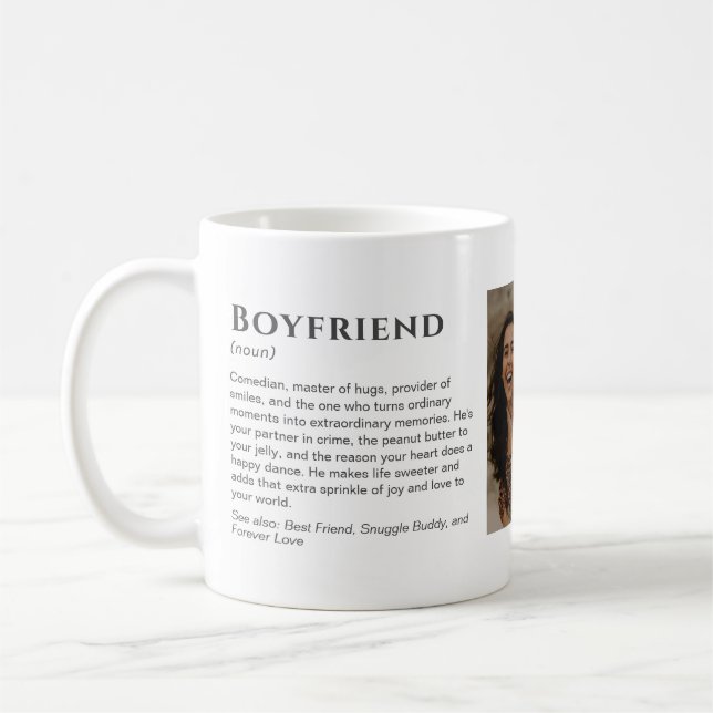 Funny Custom Boyfriend Definition With Photo Kaffeetasse (Links)