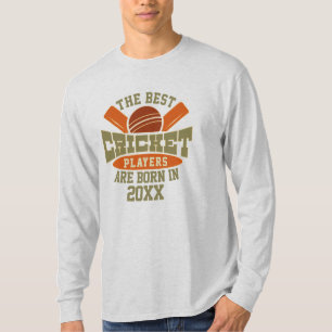 Funny Custom Cricket Geburtstag Geburtsname T-Shirt