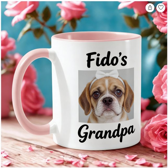 Funny Custom Dog Face Photo Mug  Tasse (Von Creator hochgeladen)