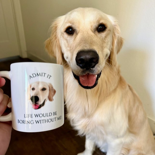 Funny Custom Dog Foto Head Name Geschenk Kaffeetasse (Von Creator hochgeladen)