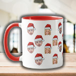 Funny Custom Face 3 Fotos Santa Claus Hat Xsmas Tasse<br><div class="desc">Funny Custom Face 3 Fotos Santa Claus Hat Xsmas, Ersetzen Sie das Gesicht dieser Elf mit Ihrem Lieblings-Foto (stellen Sie sicher, dass so viel ins Gesicht wie möglich zu schneiden und verwenden Sie eine App, um den Hintergrund zu entfernen) und personalisieren Sie diese lustige Weihnachts-Feiertage-Tasse mit Ihrem Kind, Ehemann oder...</div>