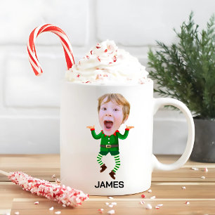 Funny Custom Face Elf Weihnachten Kaffeetasse