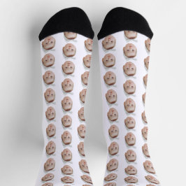 Funny Custom Face Foto Face Wiederholung Muster Socken