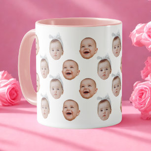 Funny Custom Face Foto Niedlich Baby Face Tasse