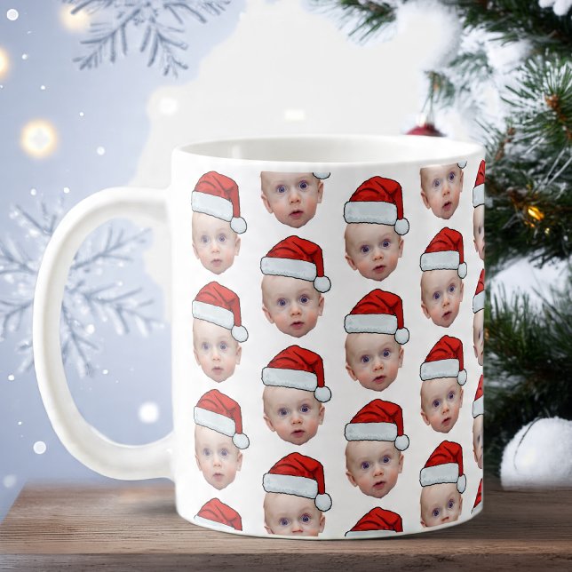Funny Custom Face Foto Weihnachten Weihnachten Wei Kaffeetasse (Von Creator hochgeladen)