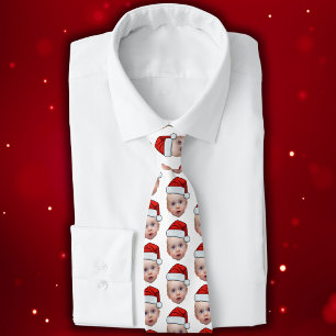 Funny Custom Face Foto Weihnachten Weihnachten Wei Krawatte