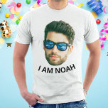 Funny Custom Face Picture Birthday Party Matching T-Shirt<br><div class="desc">Custom Face Birthday Shirt,  Funny Birthday Matching Shirt,  Gesichts-Shirt,  Custom Foto Shirt,  Birthday Foto Shirt,  Birthday Party Group Shirt</div>