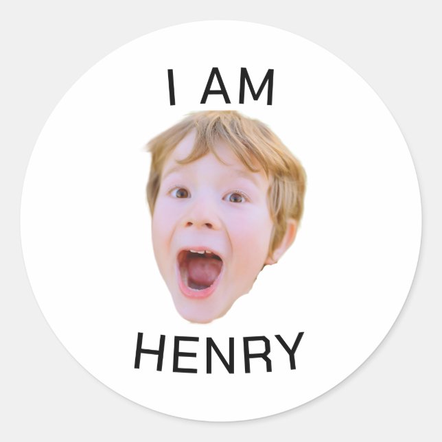 Funny Custom Face Sticker Geburtstagsparty Matchin (Vorderseite)