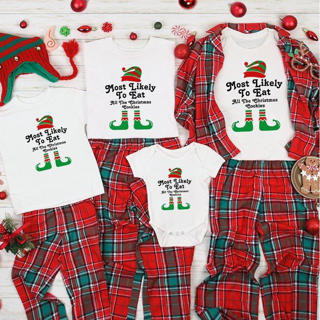 Funny Custom Family Weihnachten am ehesten Elf wah Tri-Blend Shirt (Von Creator hochgeladen)
