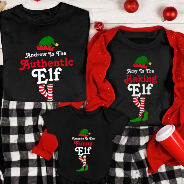 Funny Custom Family Weihnachten am ehesten Elf wah Tri-Blend Shirt (Von Creator hochgeladen)