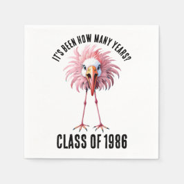 Funny Custom Flamingo School Class Wiedersehen Serviette