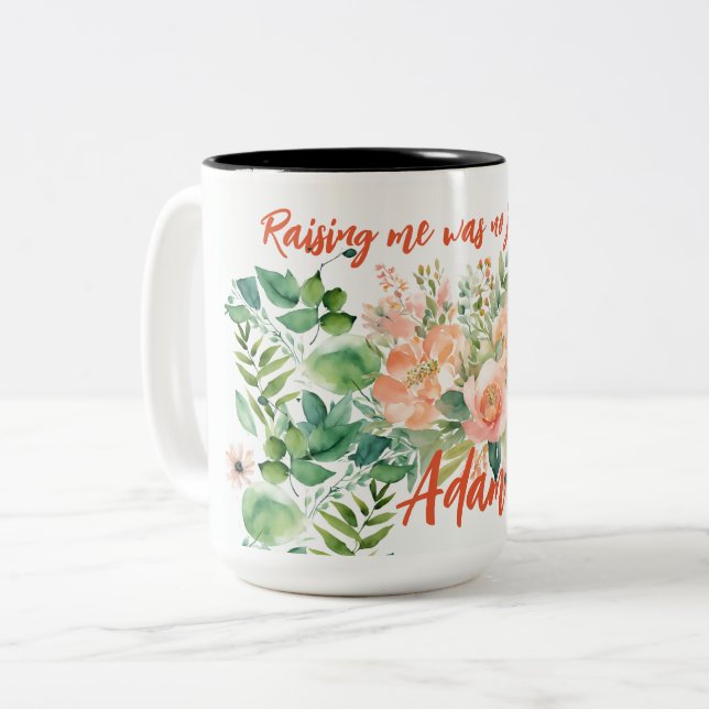 Funny Custom Floral Mama Tasse Geschenk (Vorderseite Links)
