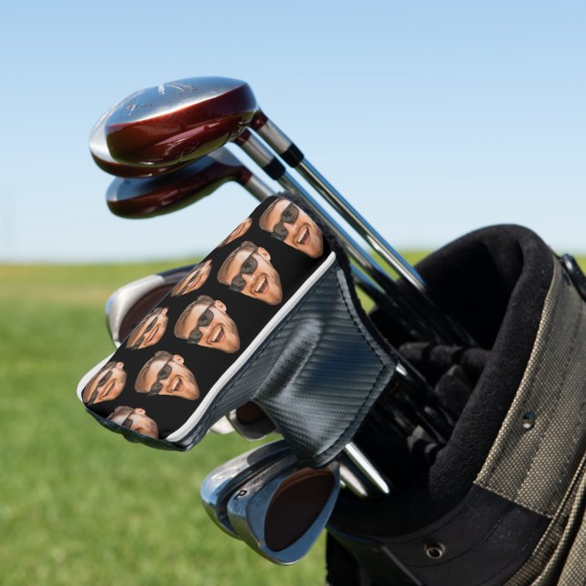 Funny Custom Foto Face Cut Out Putter Golf Headcover (In Situ)