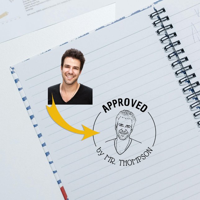 Funny Custom Foto Lehrer Klasse genehmigt Gummistempel (Von Creator hochgeladen)