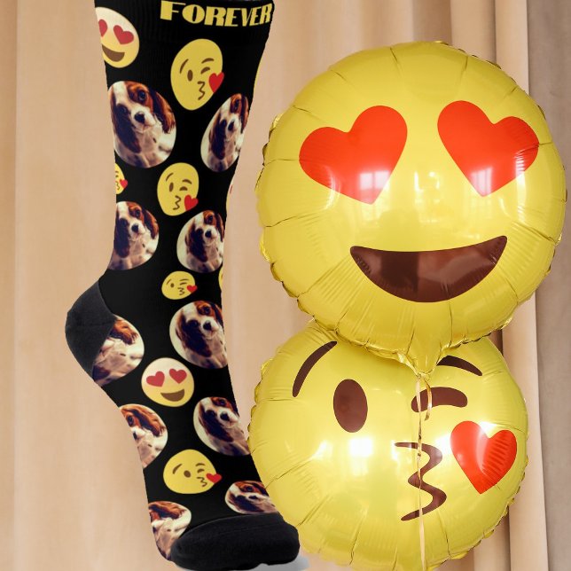 Funny Custom Foto Liebe Emoji Socken (Von Creator hochgeladen)