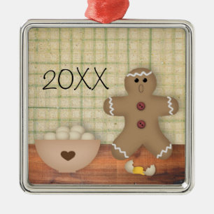 Funny Custom Gingerbread Man Ornament Aus Metall