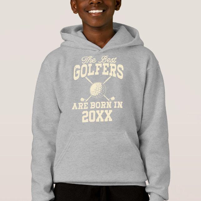 Funny Custom Golf Jahr Geboren Name Hoodie (Vorderseite)