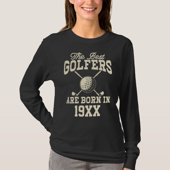 Funny Custom Golf Jahr Geboren Name T-Shirt (Vorderseite)