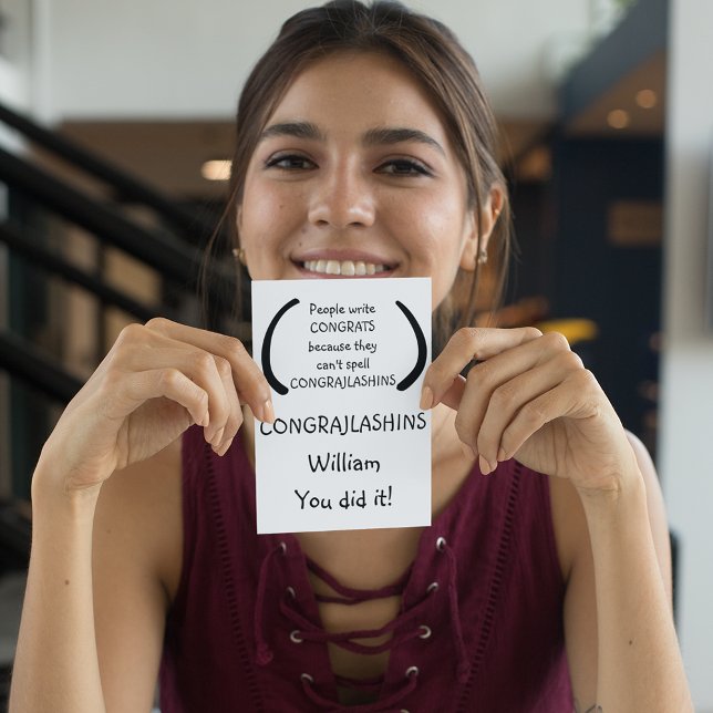 Funny Custom Herzlichen Glückwunsch Glückwunsch Sp Karte (Funny Custom Congratulations Congrats Humor Quote Card)