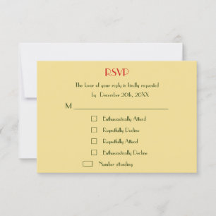 Funny Custom Holiday Weihnachten Hochzeit RSVP Ein