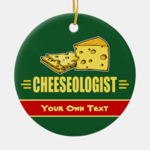 Funny Custom Käse CHEESEOLOGIST Weihnachten Keramik Ornament