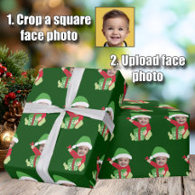 Funny Custom Kids Face Elf Christmas