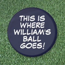 Funny Custom Message Navy Blue Golf Ball Marker Magnet