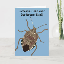 Funny Custom Message Personalisiert Stink Bug Karte