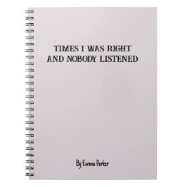 Funny Custom Notebook für Mitarbeiter/Student Gesc Notizblock