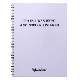 Funny Custom Notebook für Mitarbeiter/Student Gesc Notizblock