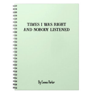 Funny Custom Notebook für Mitarbeiter/Student Gesc Notizblock