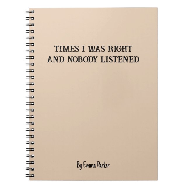 Funny Custom Notebook für Mitarbeiter/Student Gesc Notizblock (Vorderseite)