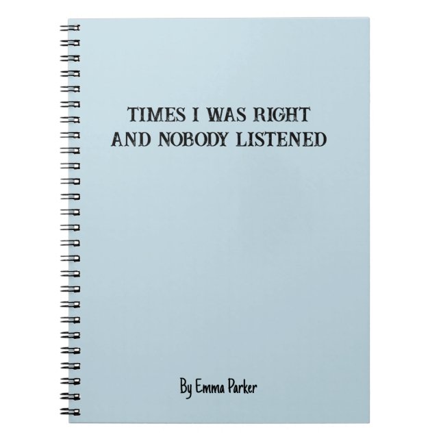 Funny Custom Notebook für Mitarbeiter/Student Gesc Notizblock (Vorderseite)