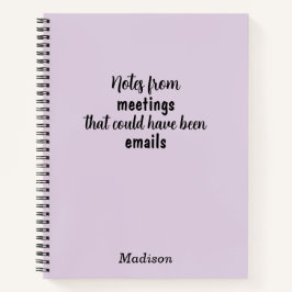 Funny Custom Notebook für Office Meeting Notes Notizbuch