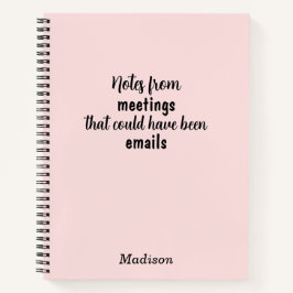 Funny Custom Notebook für Office Meeting Notes Notizbuch