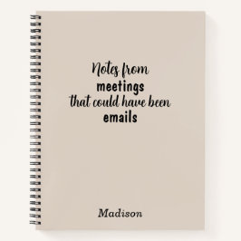 Funny Custom Notebook für Office Meeting Notes Notizbuch