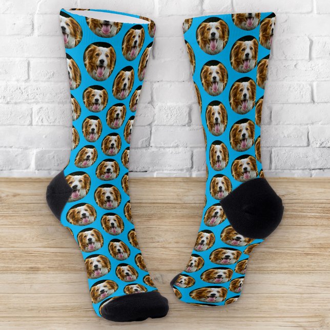 Funny Custom Pet Foto Grid Muster Socken (Von Creator hochgeladen)