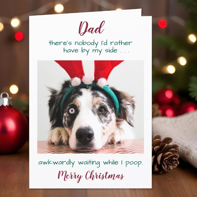 Funny Custom Pet Foto Hund Vater Frohe Weihnachten (Von Creator hochgeladen)