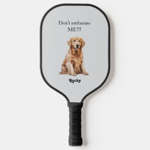 Funny Custom Pet Watercolor Image Initial Pickleball Schläger