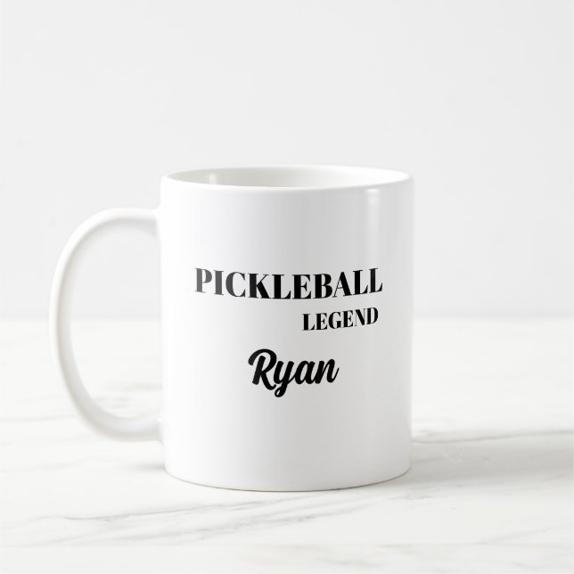 Funny Custom Pickleball Legend Name Geschenk Kaffeetasse (Links)