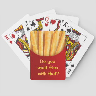 Funny Custom Playing Cards Französisch Fries Spielkarten