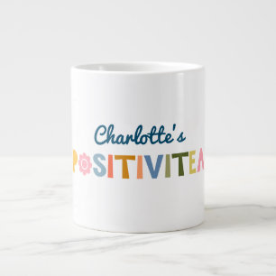 Funny Custom "Positivitea" Motivierend Zitat Jumbo-Tasse