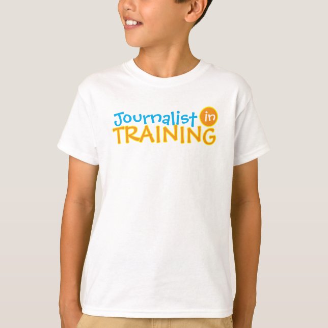 Funny Custom Professionname Blue Orange T-Shirt (Vorderseite)