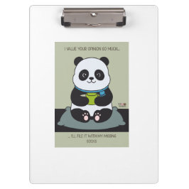 Funny Custom Sarcastic Panda Opinion Coworker Gift Klemmbrett