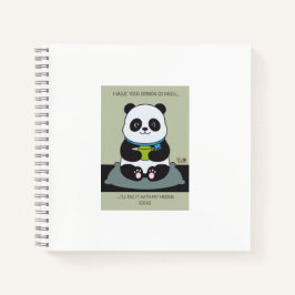 Funny Custom Sarcastic Panda Opinion Coworker Gift Notizbuch
